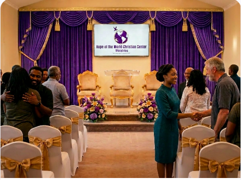 Members welcoming new visitors